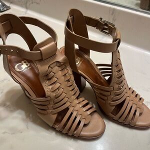 Gianni Bini Brown Woven Heels